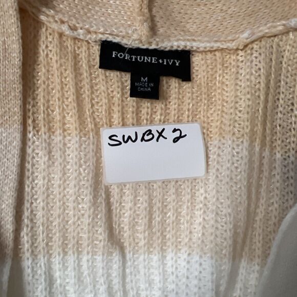 Fortune + Ivy Cardigan Sweater Womens Medium Multicolor Long Sleeve Stitch Fix - Picture 11 of 11